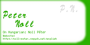 peter noll business card